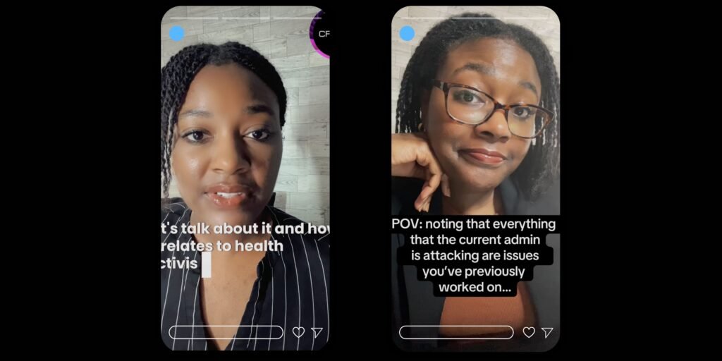 Image of two CFHJ tiktok stills from videos.